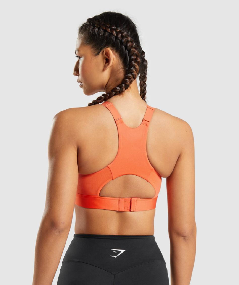 Gymshark Mesh Neckline 2.0 Ženske Sportski Grudnjak Narančaste | HR 3429AHK